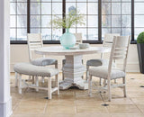 Elements International Condesa Round Dining Table in White