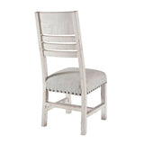 Elements International Condesa Wooden Back Side Chair (Set of 2) in White