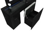 ELLA BLACK VANITY SET WITH STORAGE STOOL