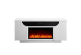 AILEEN WHITE 76" ENT UNIT W/LED, SPEAKERS, CRYSTAL AND POP-UP DOORS