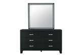 REID BLACK KING BED GROUP WITH LED