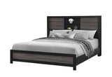Lisbon Grey/Black Bookcase Bed