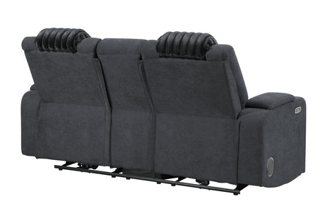 U8000 Pwr Console Rec Loveseat with PHR, LED and Speaker