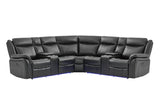 UM02 BLACK SECTIONAL