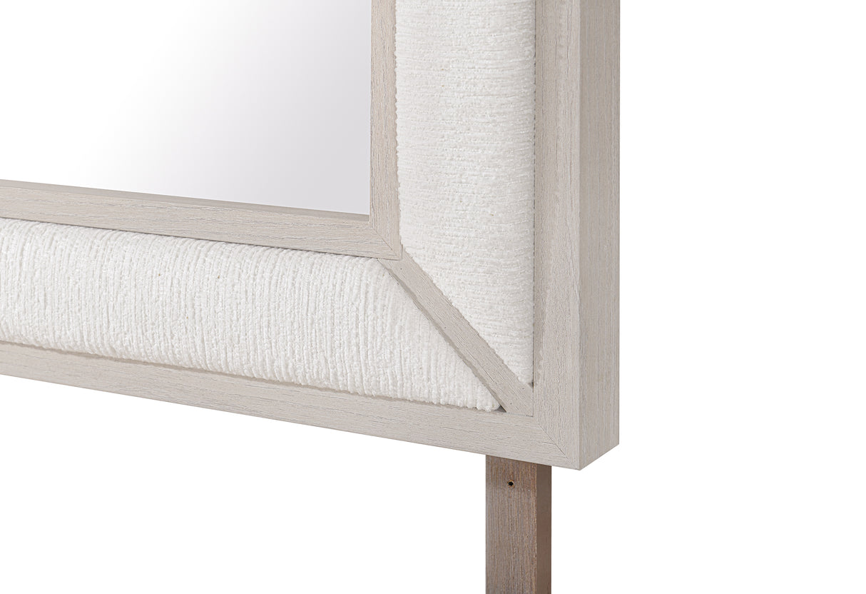 CLARA BEIGE UPHOLSTERED MIRROR
