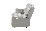 U6028 GREY CONSOLE RECLINING LOVESEAT