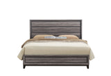KATE FOIL GREY FULL BED, DRESSER, MIRROR AND NIGHTSTAND