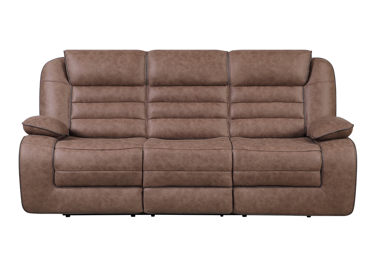 U2250 BROWN RECLINING SOFA