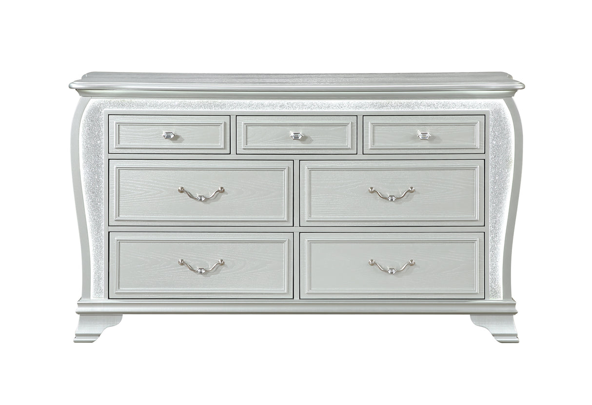 ARIA SILVER DRESSER WITH LED
