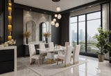 D12 DINING TABLE NATURAL + D12DC BEIGE