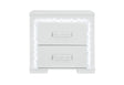 Naomi Silver Marble Nightstand with LED