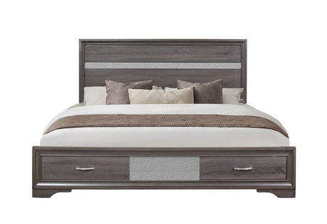 Seville Grey Bed Dresser Mirror Nightstand