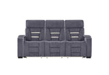U1895 GREY P2 RECLINING SOFA WITH IS AND LED
