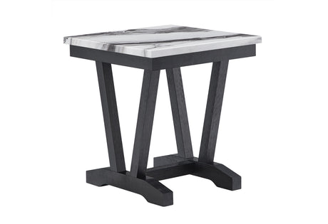 T1319 Blk/Wht End Table