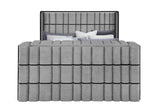 ISABELLA GREY KING BED W/LED, TV LIFT, SPEAKER AND FIREPLACE