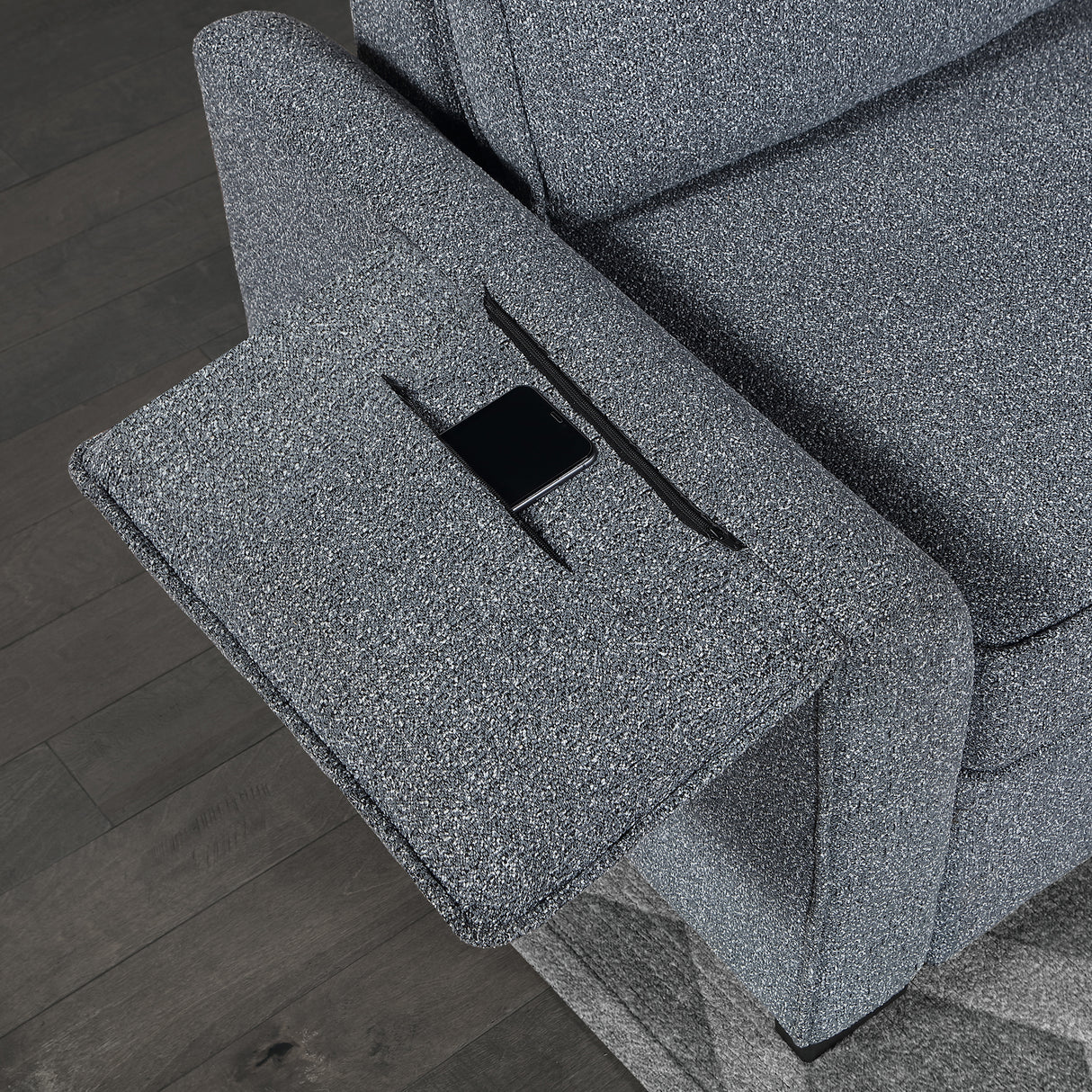 U0808 DARK GREY REVERSIBLE SOFA BED