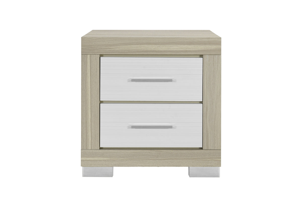 EMMA NATURAL/WHITE NIGHTSTAND