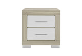EMMA NATURAL/WHITE NIGHTSTAND