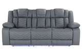 U7068 GREY 10 PWR REC SOFA/PWR CON REC LOVESEAT WITH LED
