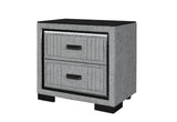 ISABELLA GREY NIGHTSTAND WITH LED