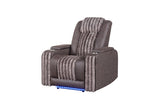 U8000 BROWN POWER RECLINER W/ POWER HEADREST & LED LIGHT