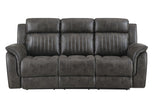 U8517 GREY RECLINING SOFA/CONSOLE RECLINING LOVESEAT/GLIDER RECLINER