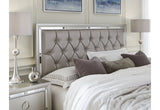 RILEY SILVER QUEEN BED, DRESSER, MIRROR AND 2 NIGHTSTANDS