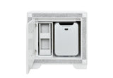 SOLEIL WHITE NIGHTSTAND WITH COOLER AND SPEAKER