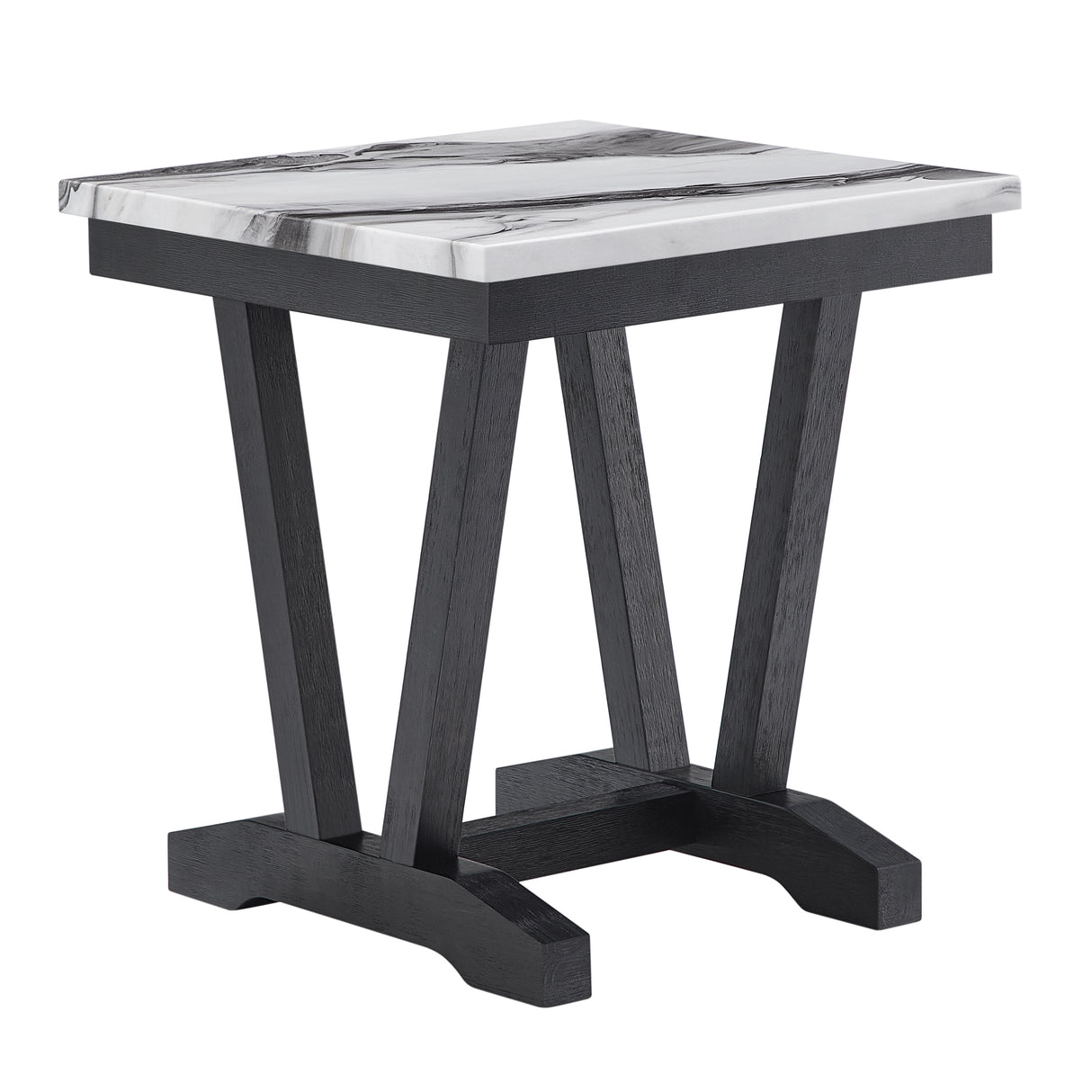 T1319 BLK/WHT END TABLE