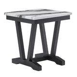 T1319 BLK/WHT END TABLE