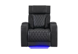 U8611 BLANCHE CHARCOAL POWER RECLINER WITH POWER HEADREST AND LED