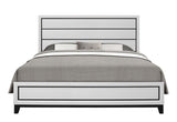 KATE WHITE KING BED, DRESSER, MIRROR AND NIGHTSTAND