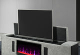 ISABELLA GREY KING BED W/LED, TV LIFT, SPEAKER AND FIREPLACE