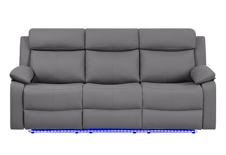 U6026 Pu 72A Reclining Sofa with LED