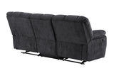 U6000 BLACK RECLINING SOFA
