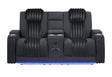 U8000 Pwr Console Rec Loveseat with PHR, LED and Speaker
