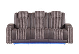 U8000 BROWN PWR REC SOFA W/PHR, DDT, READING LIGHT & LED LIGHT