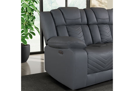 U7068 GREY 10 PWR REC SOFA/PWR CON REC LOVESEAT WITH LED - galleria furniture outlet