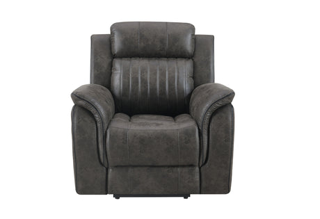 U8517 Grey Reclining Sofa/Console Reclining Loveseat