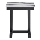 T1319 BLK/WHT END TABLE