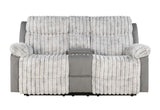 U6028 GREY CONSOLE RECLINING LOVESEAT