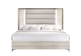 Zambrano White Bed with LED