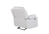 U6026 BLANCHE WHITE GLIDER RECLINER WITH LED