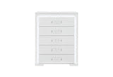 NAOMI SILVER MARBLE CHEST WITH LED