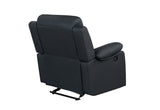 U6026 BLACK PU 72A GLIDER RECLINER WITH LED