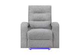 U6611 GREY 15 POWER RECLINER WITH LED