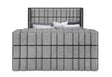 Isabella Grey Bed with LED, TV Lift, Speaker and Fireplace