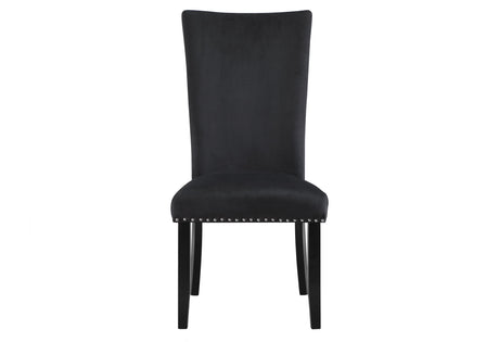 D03 DINING TABLE +6 D03 DINING CHAIRS BLACK - galleria furniture outlet