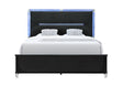 Lando Black Bed with Continuous LED
