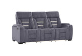 U1895 GREY P2 RECLINING SOFA WITH IS AND LED